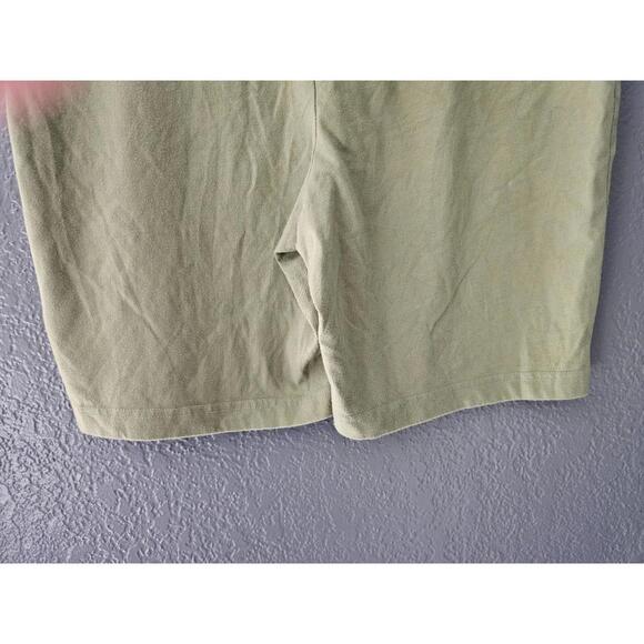 Women's White Stag Elastic Waist Shorts Size Large 12-14 Green Pull On Athletic - Picture 10 of 11